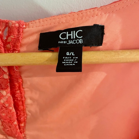 Coral Lace Mini-dress - Picture 4 of 4